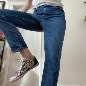 julia crop high cigarette jean in baltic